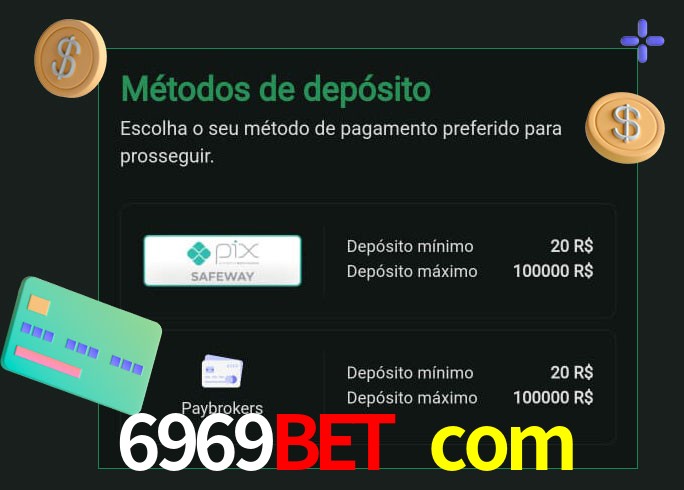 O cassino 6969bet com oferece uma grande variedade de métodos de pagamento